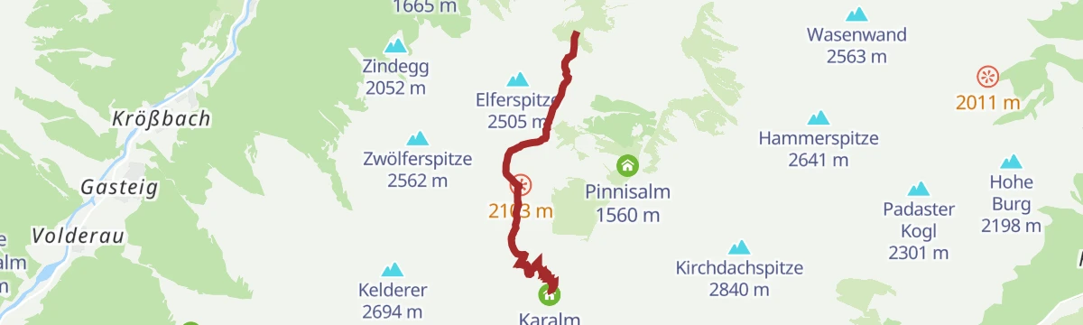 Route map: Elfer: Steinzeit